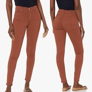 New Adriano Goldschmied Luscious Stretch Sateen Pants Farrah High Rise